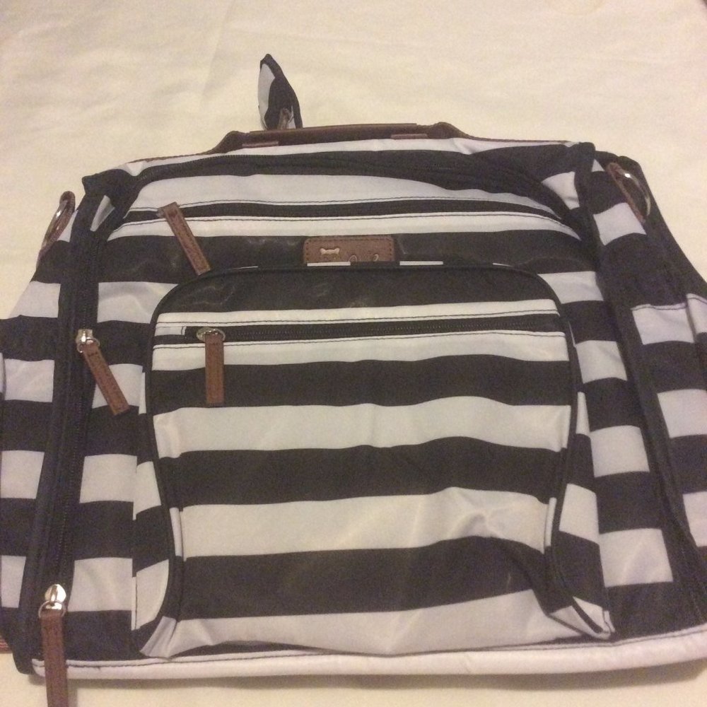 Large Striped Baby Diaper Bag Backpack